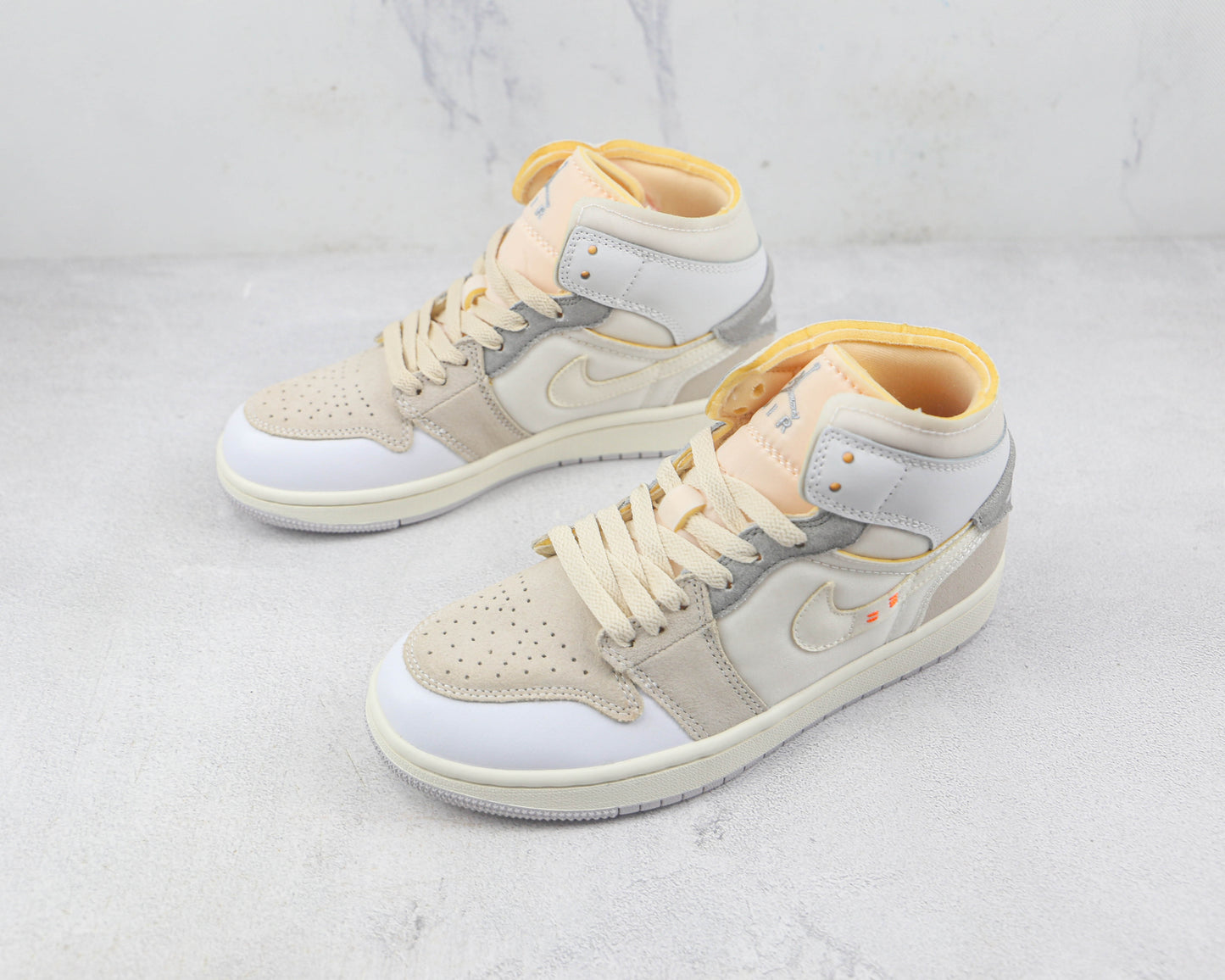 Jordan 1 Mid Craft Inside Out White Gray
