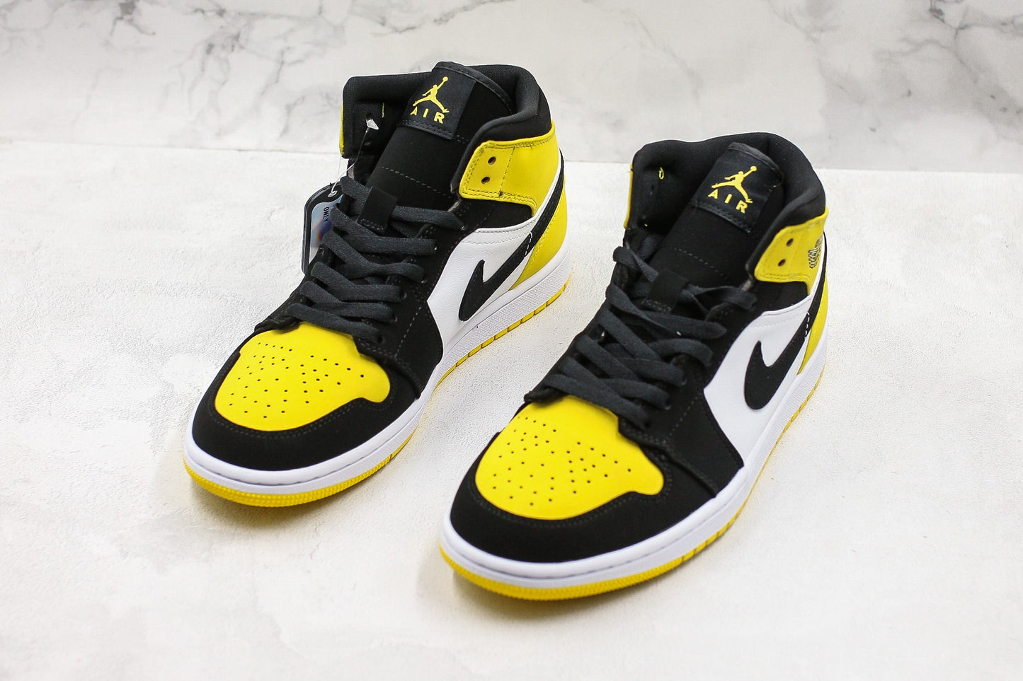 Jordan 1 Mid Yellow Toe Black 