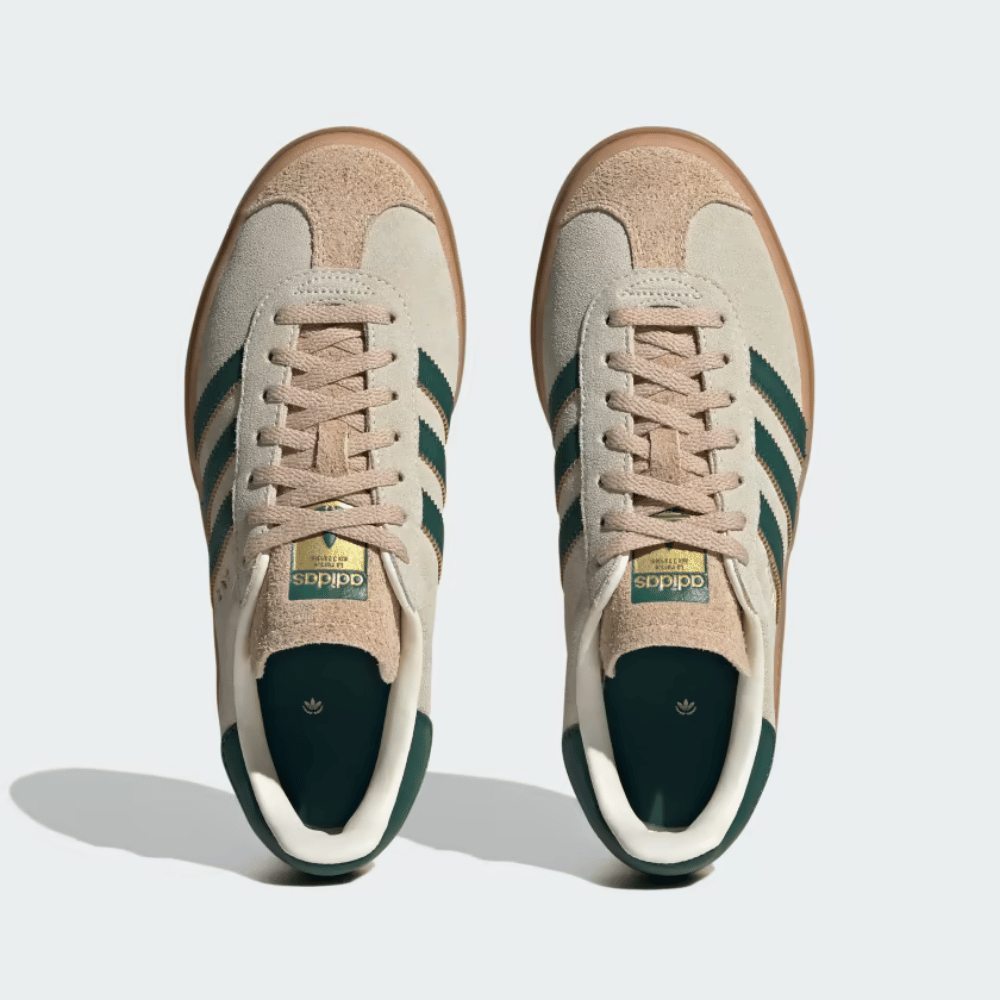 Adidas Gazelle Bold Magic Beige Collegiate Green 