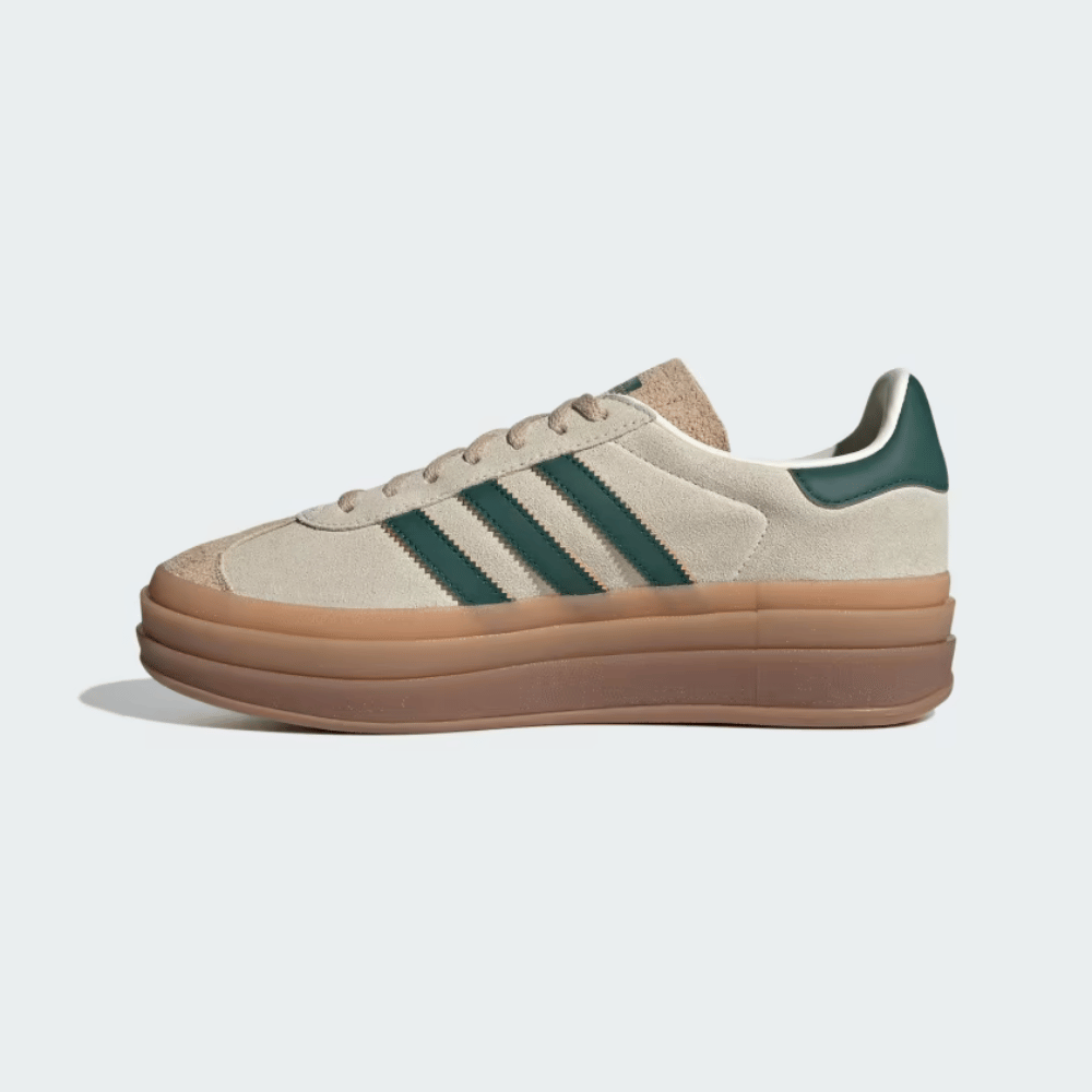 Adidas Gazelle Bold Magic Beige Collegiate Green 