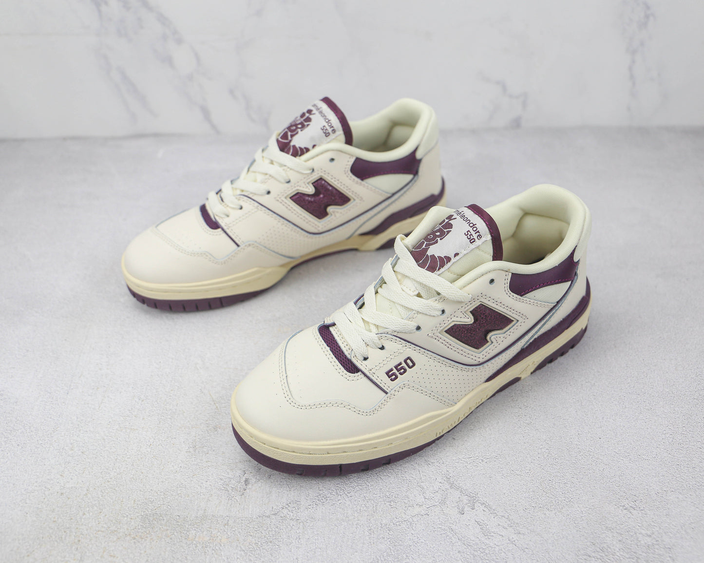 New Balance 550 Sea Salt Burgundy 