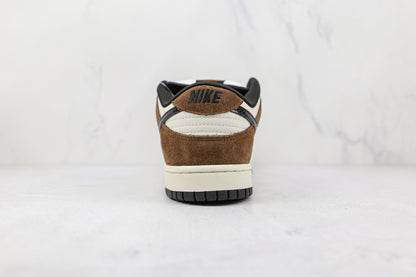 Nike SB Dunk Low White Black Trail End Brown 