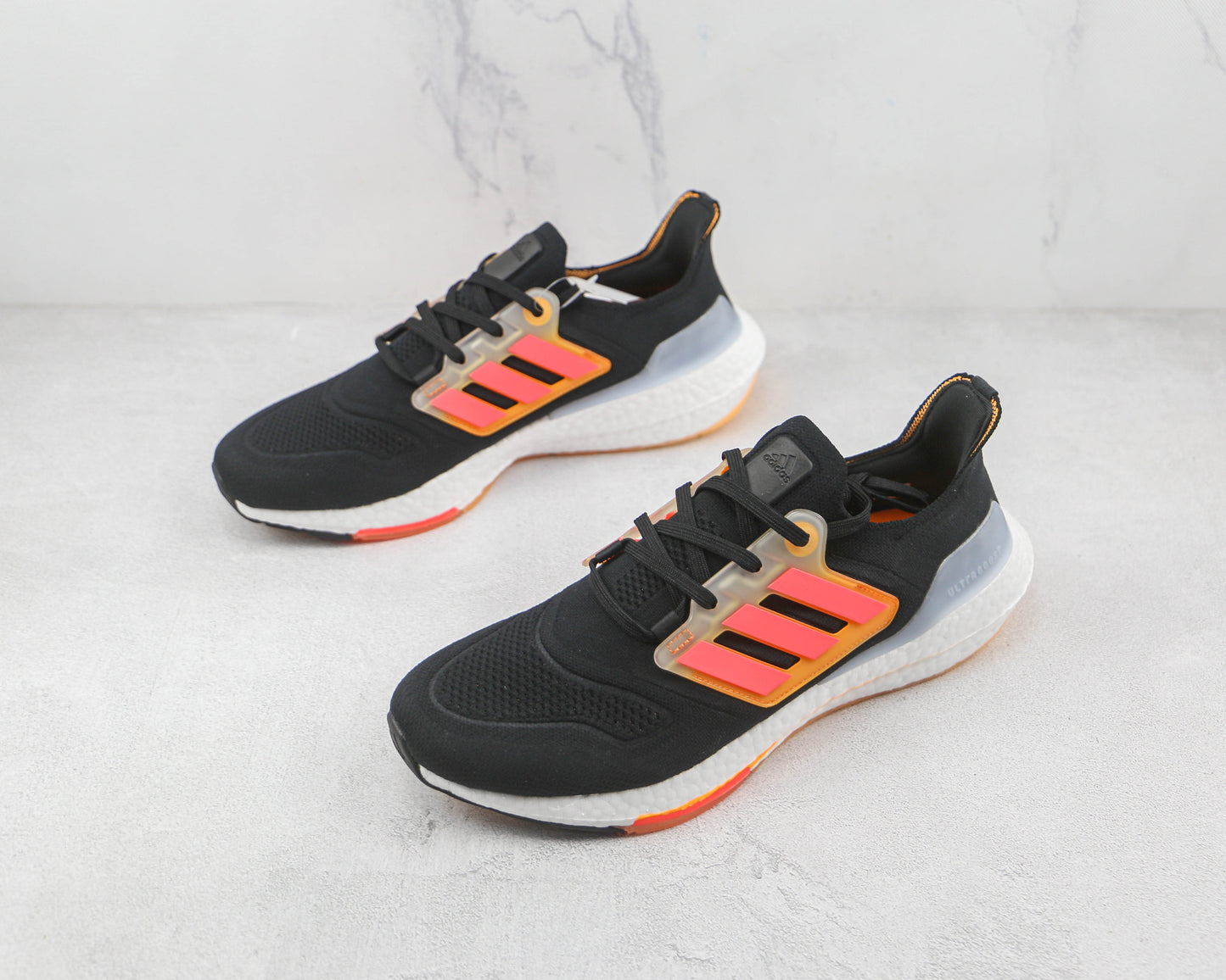 Adidas Ultraboost 22 Black Turbo Flash Orange 