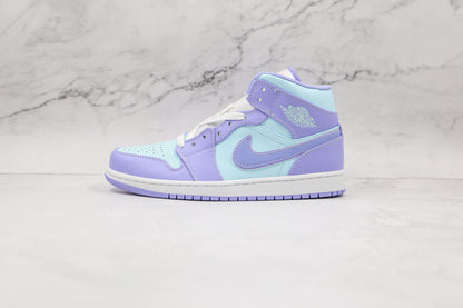 Jordan 1 Mid Purple Aqua 