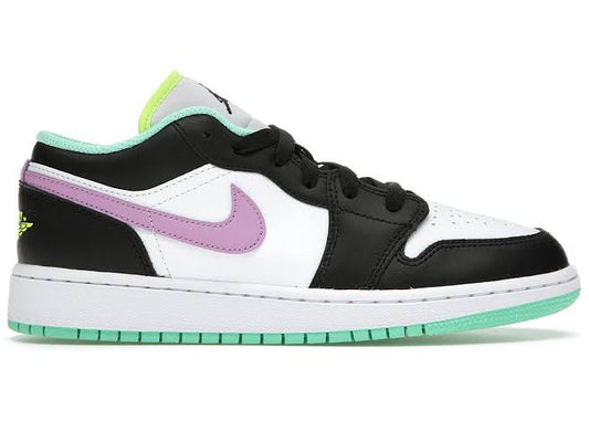 Jordan 1 Low Green Glow Violet Shock 