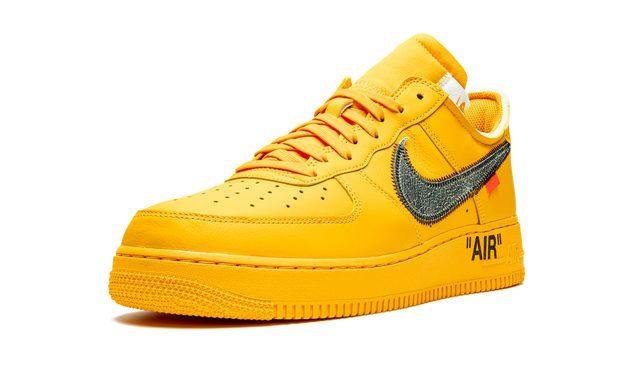 Nike Air force 1 Low Off White University Gold Metallic Silver 