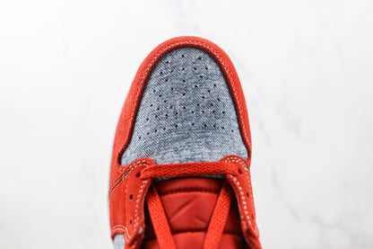 Jordan 1 Mid Denim Red 