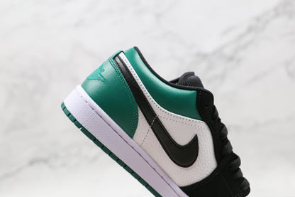 Jordan 1 Low White Black Mystic Green 