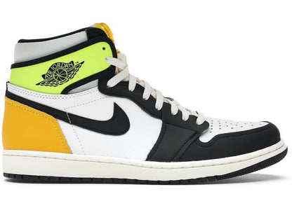 Jordan 1 Retro High White Black Volt University Gold 
