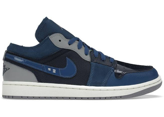 Jordan 1 Low SE Craft Obsidian French Blue Ashen Slate White 