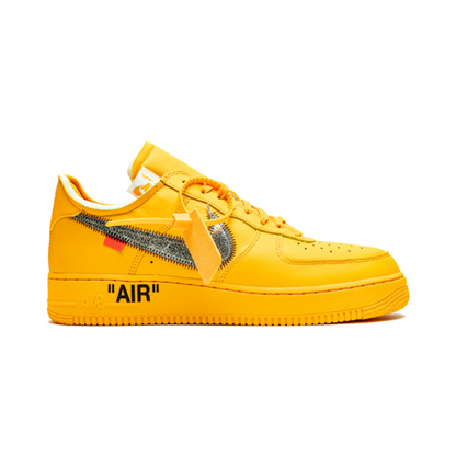 Nike Air force 1 Low Off White University Gold Metallic Silver 