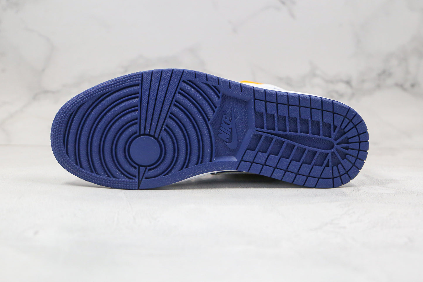 Jordan 1 Mid White Laser Orange Deep Royal Blue 