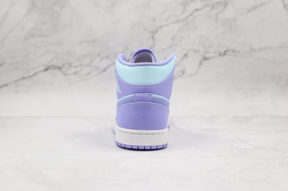 Jordan 1 Mid Purple Aqua 