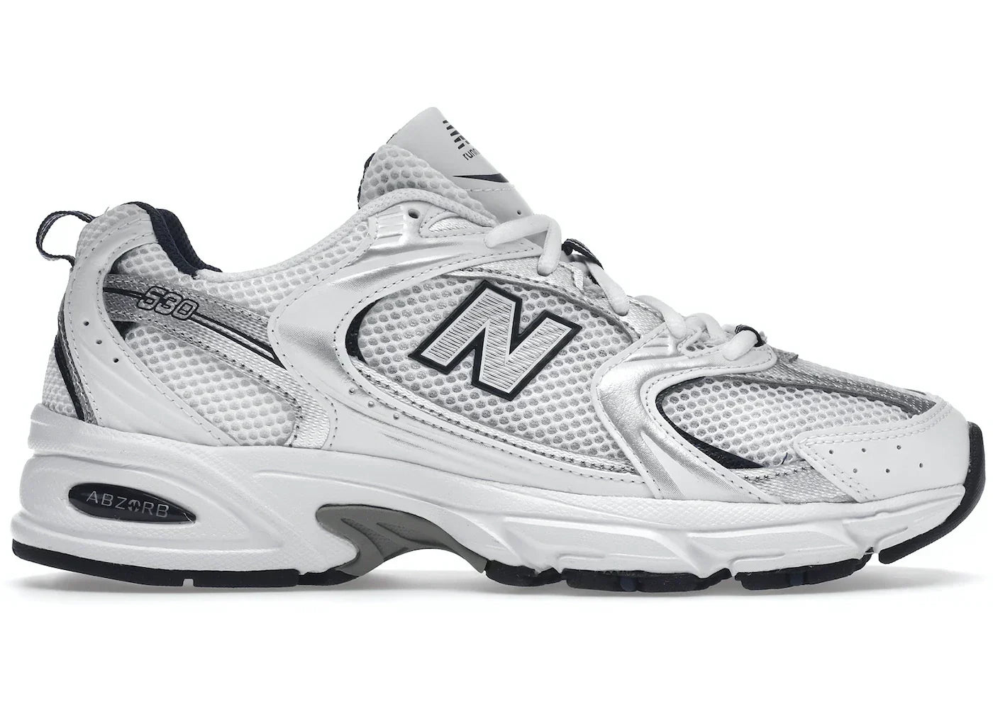 New Balance 530 White Silver Navy 