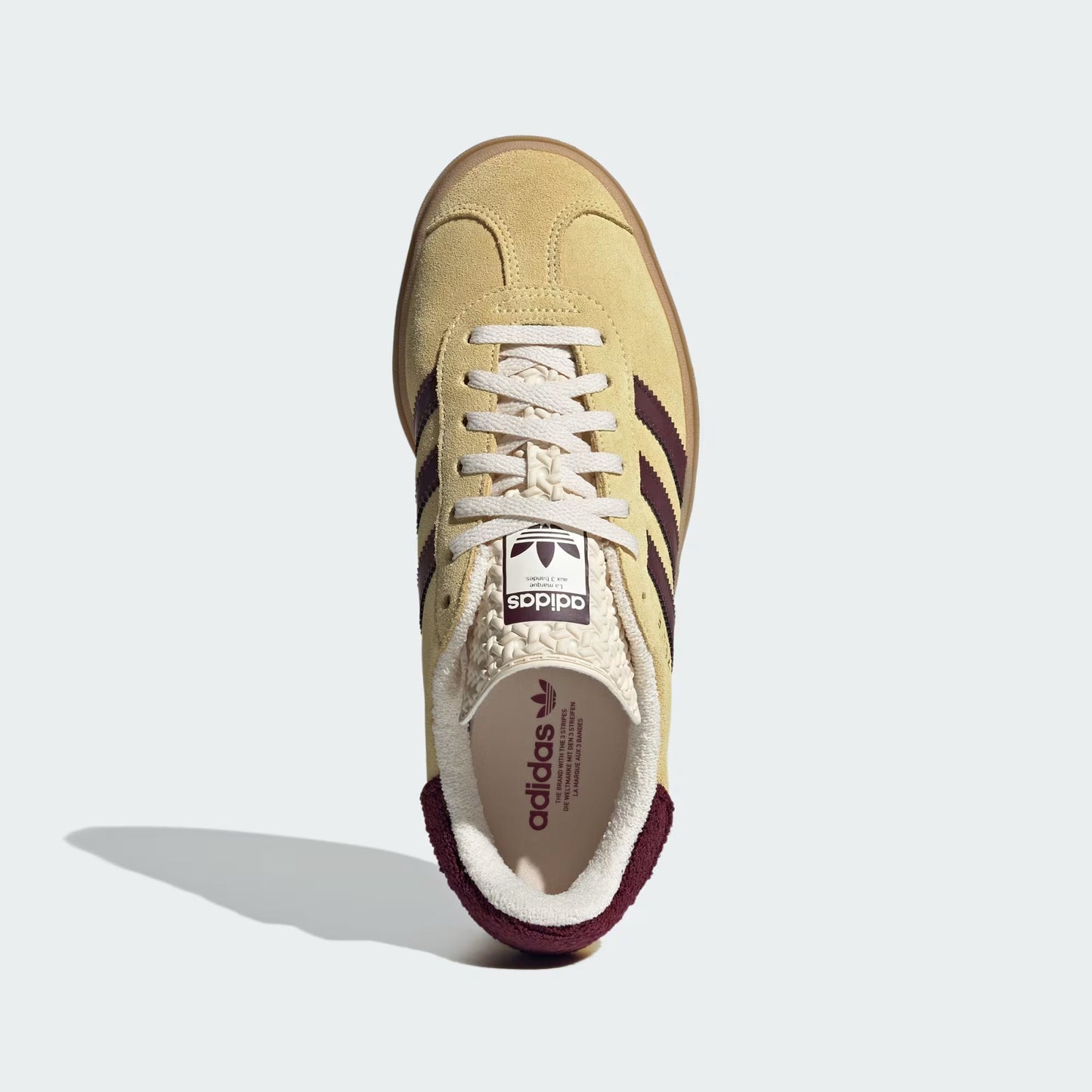 Adidas Gazelle Bold Almost Yellow Maroon 