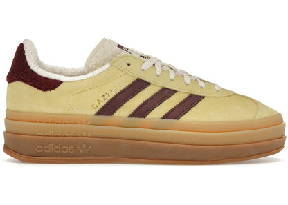 Adidas Gazelle Bold Almost Yellow Maroon 