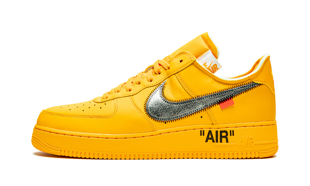 Nike Air force 1 Low Off White University Gold Metallic Silver 