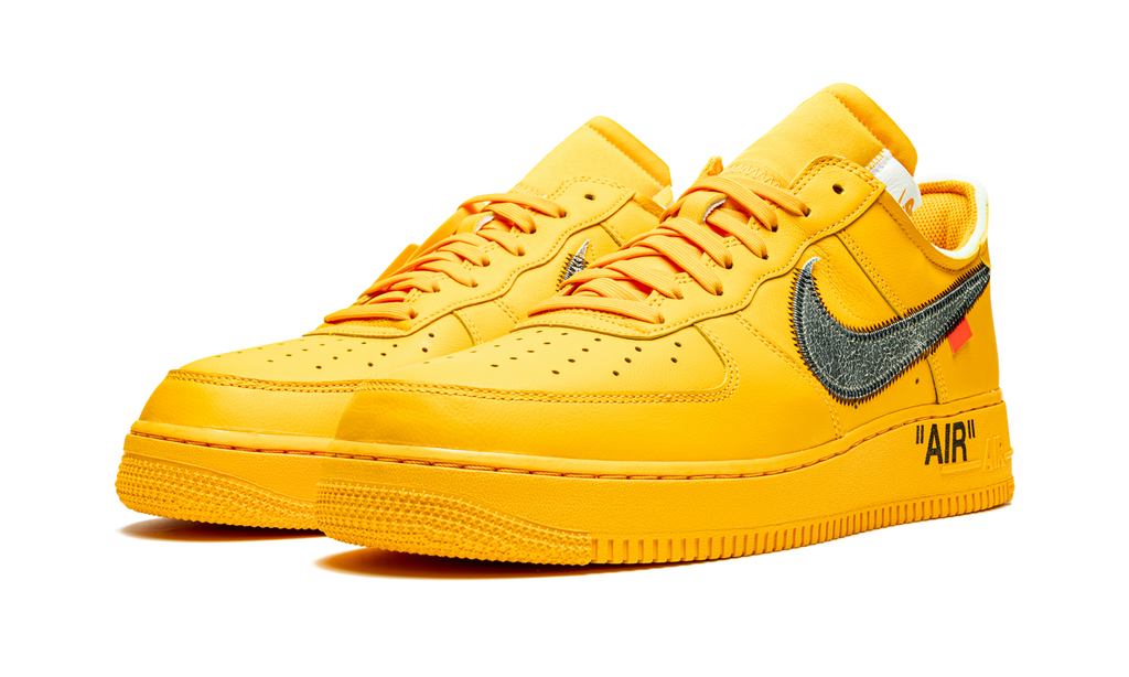 Nike Air force 1 Low Off White University Gold Metallic Silver 