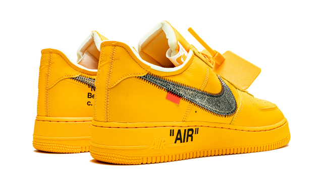 Nike Air force 1 Low Off White University Gold Metallic Silver 